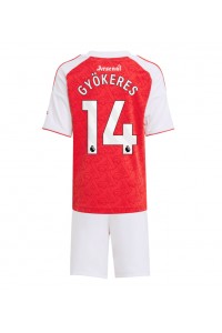 Arsenal Viktor Gyokeres #14 Babyklær Hjemme Fotballdrakt til barn 2025-26 Korte ermer (+ Korte bukser)